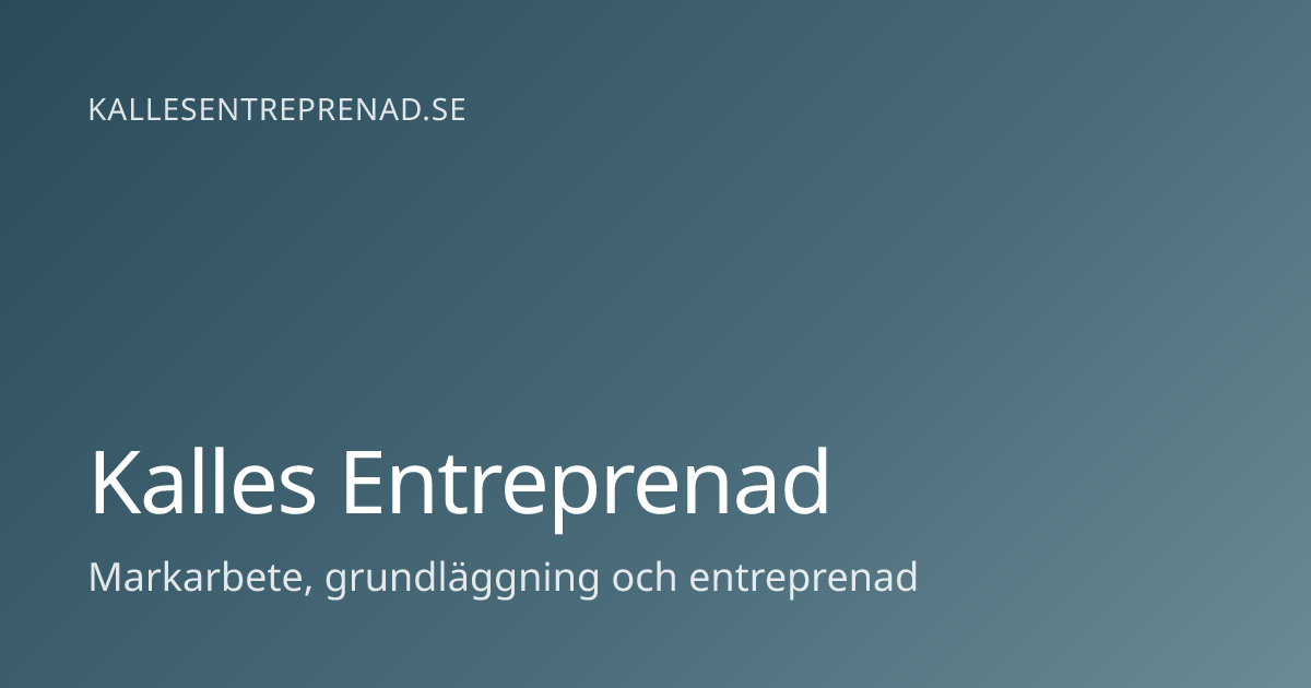 www.kallesentreprenad.se